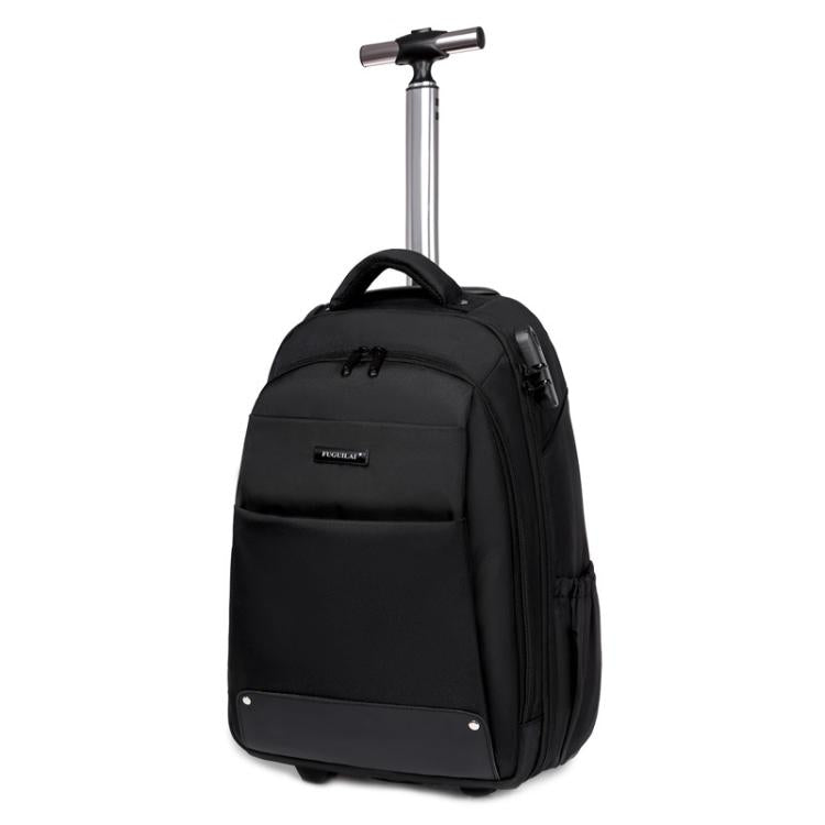 FUGUILAI Wheeled Backpack with Hideable Wheels & Straps, TSA Lock & 2-Stage Telescopic Handle Trolley Backpack for Business Travel
