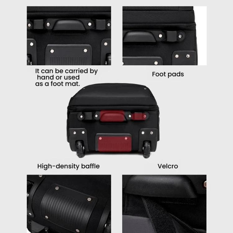 FUGUILAI Wheeled Backpack with Hideable Wheels & Straps, TSA Lock & 2-Stage Telescopic Handle Trolley Backpack for Business Travel