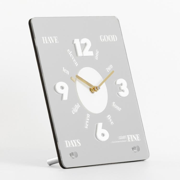 wozoom Modern Minimalist Desk Clock Acrylic Mirror Table Clock With Silent Non-Ticking Quartz Movement