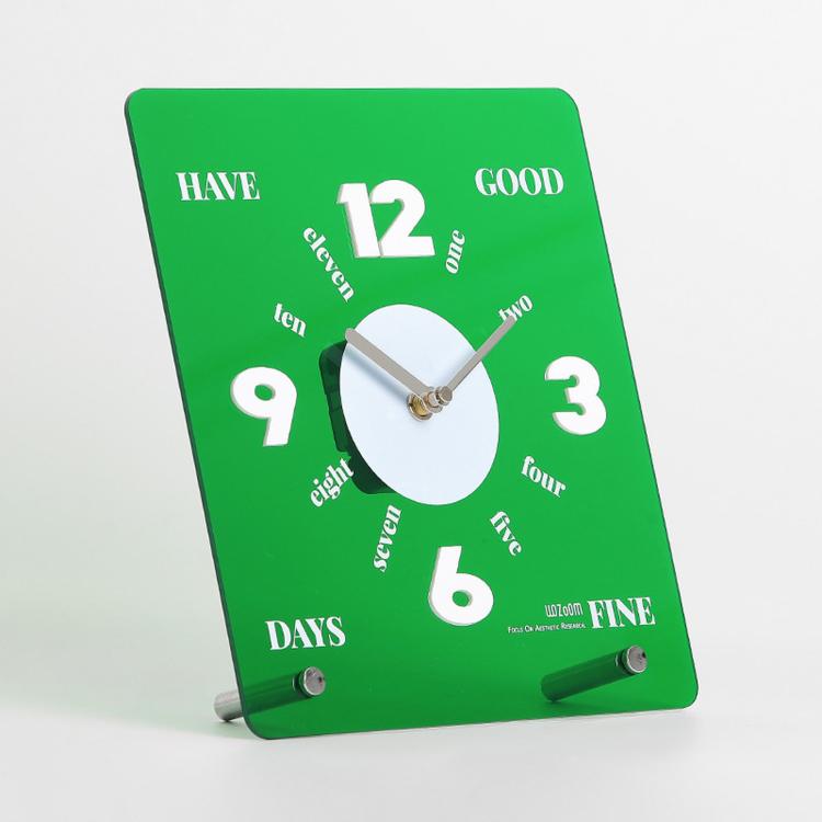wozoom Modern Minimalist Desk Clock Acrylic Mirror Table Clock With Silent Non-Ticking Quartz Movement