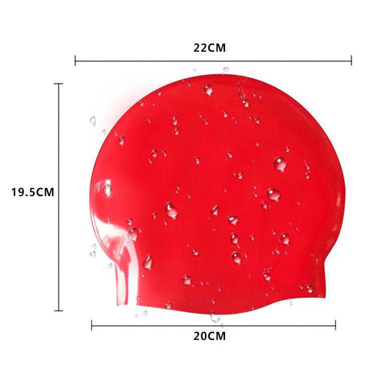 Glossy Seamless Pure Silicone High Elasticity Professional Swimming Cap, Glossy Seamless (Blue), Glossy Seamless (White), Glossy Seamless (Red), Glossy Seamless (Purple), Glossy Seamless (Yellow)