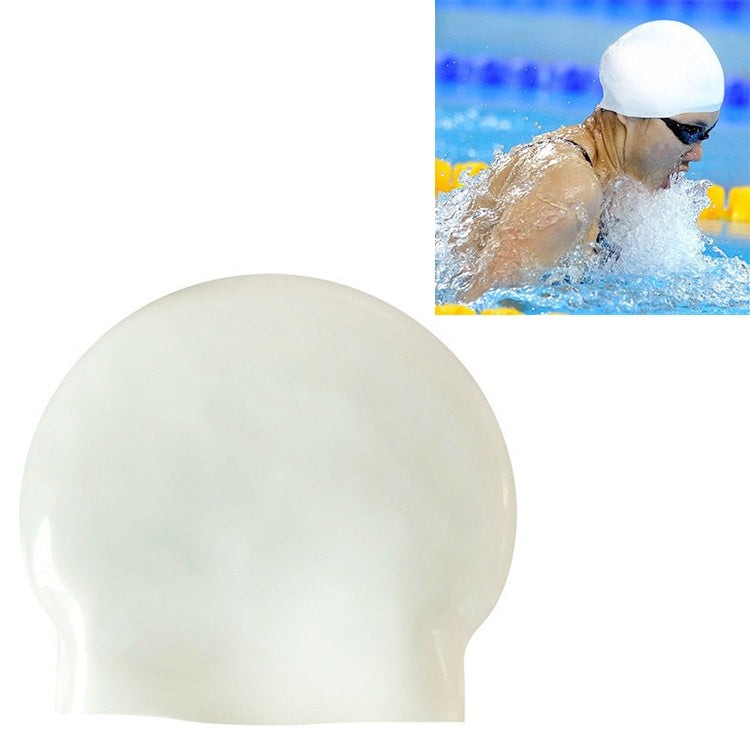 Glossy Seamless Pure Silicone High Elasticity Professional Swimming Cap, Glossy Seamless (Blue), Glossy Seamless (White), Glossy Seamless (Red), Glossy Seamless (Purple), Glossy Seamless (Yellow)