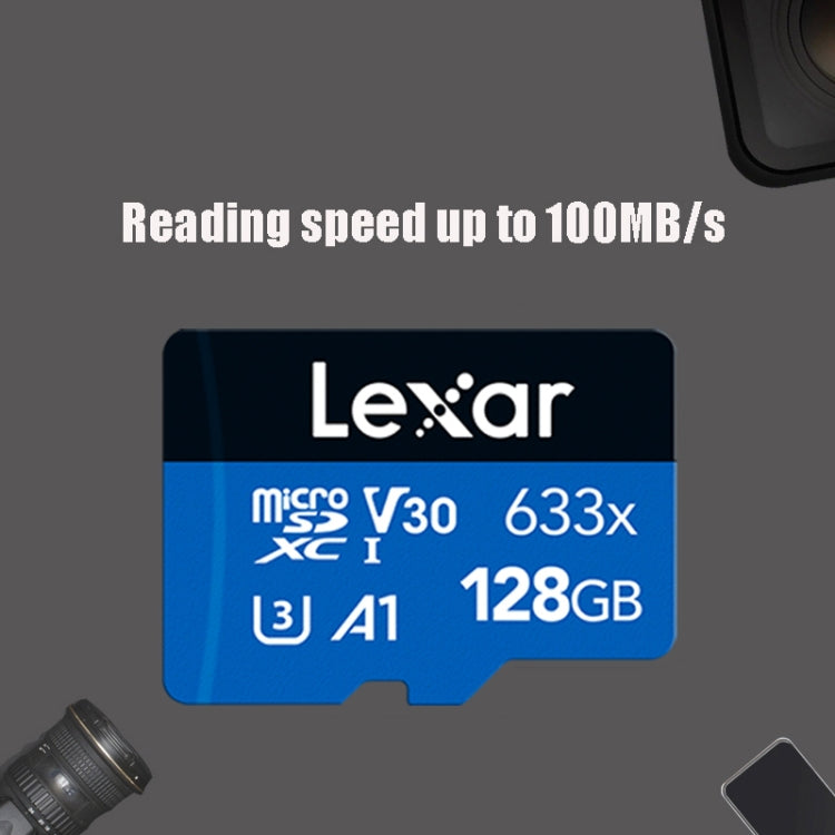 Lexar 633x 128GB High-speed Driving Recorder Dedicated TF Card Mobile Phone Memory Card, 128GB