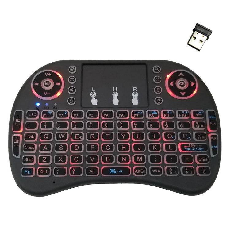 Support Language: Italy i8 Air Mouse Wireless Backlight Keyboard with Touchpad for Android TV Box & Smart TV & PC Tablet & Xbox360 & PS3 & HTPC/IPTV, Italy