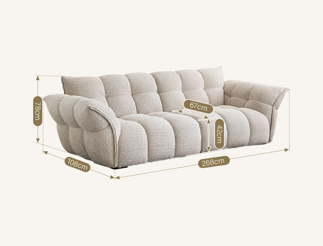 Tristin Two Seater, Three Seater Sofa, Boucle