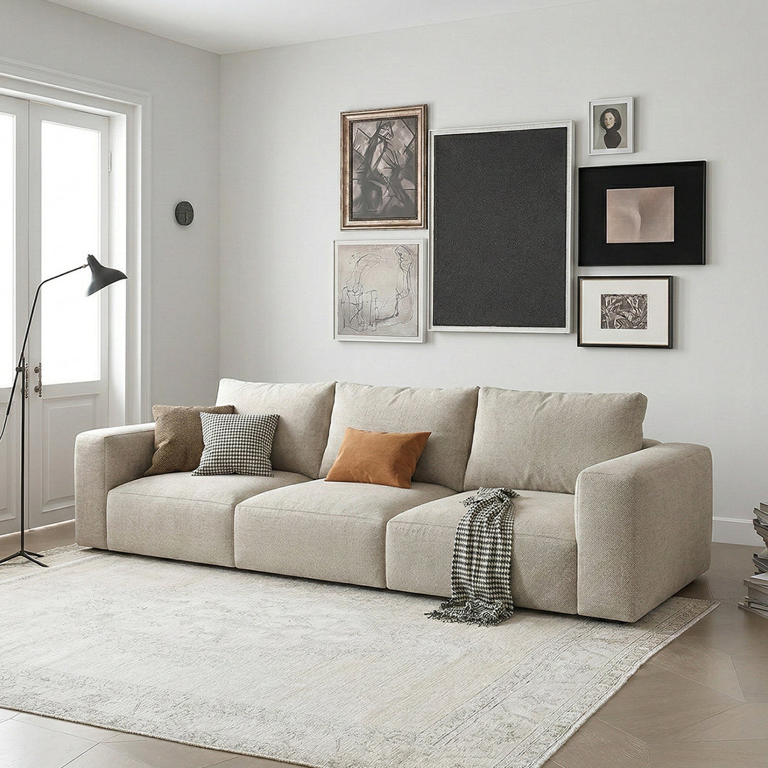 Lionel Two Seater Sofa, Linen