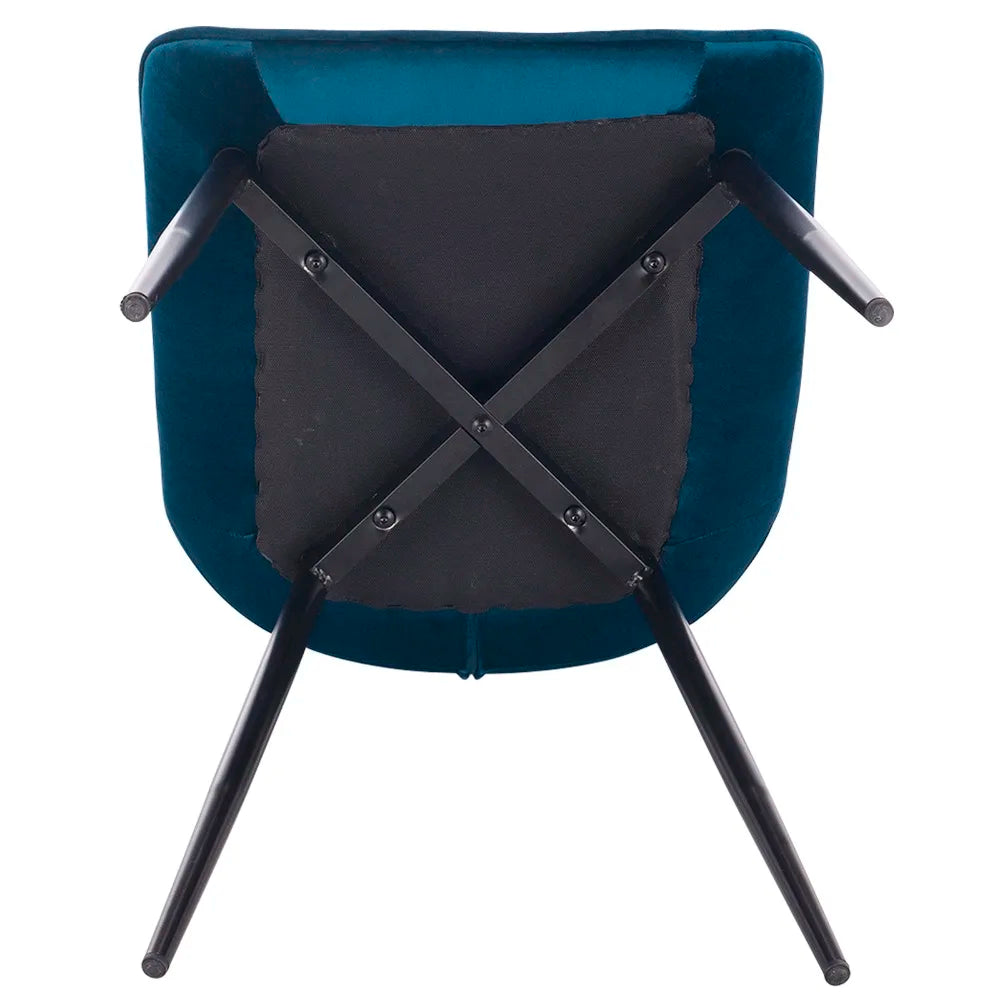 4PCs/Set Faux Leather/Fabric/Velvet/Linen Kitchen Chair Dining Chairs Stable Metal Legs Upholstered Seat Kitchen Furniture