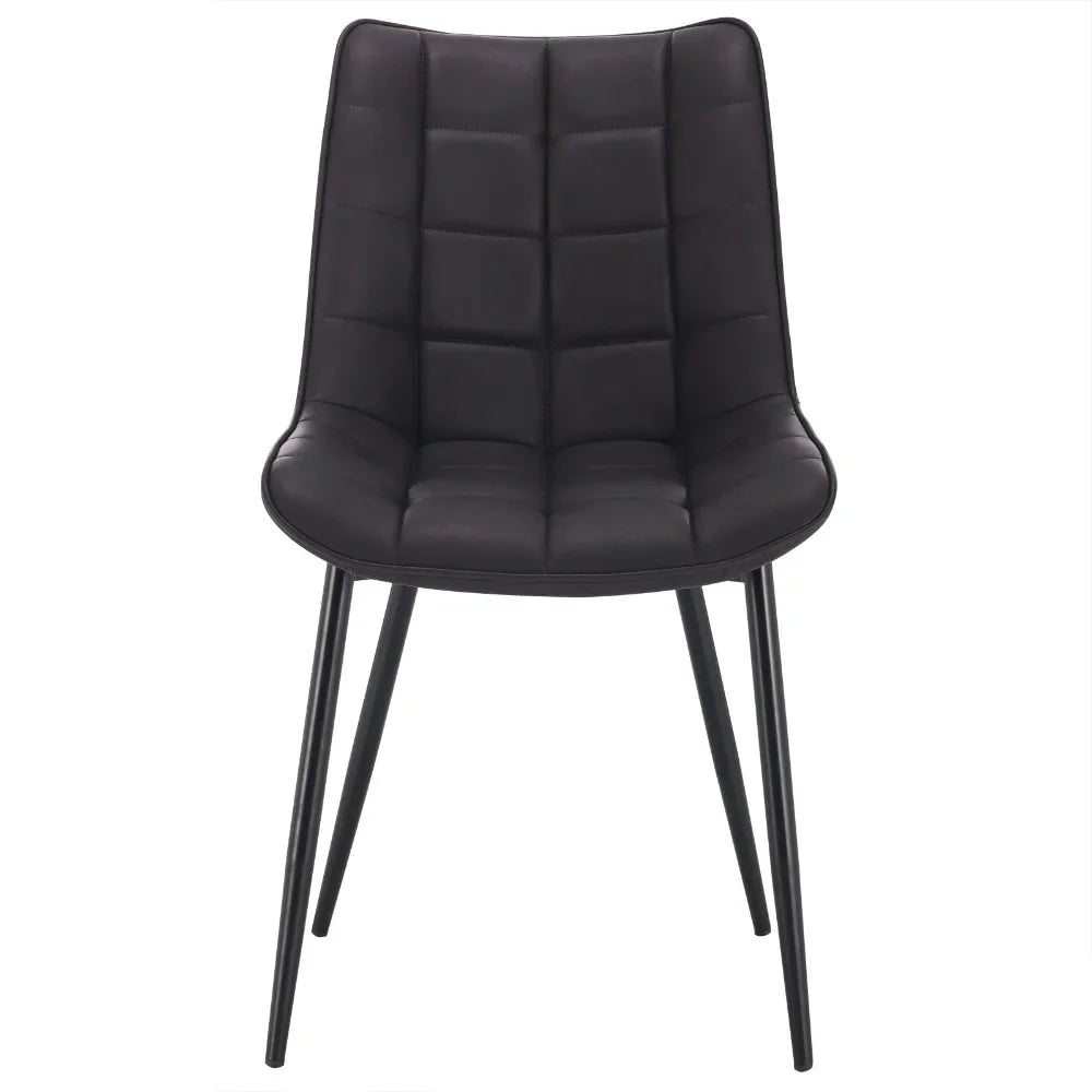 4PCs/Set Faux Leather/Fabric/Velvet/Linen Kitchen Chair Dining Chairs Stable Metal Legs Upholstered Seat Kitchen Furniture
