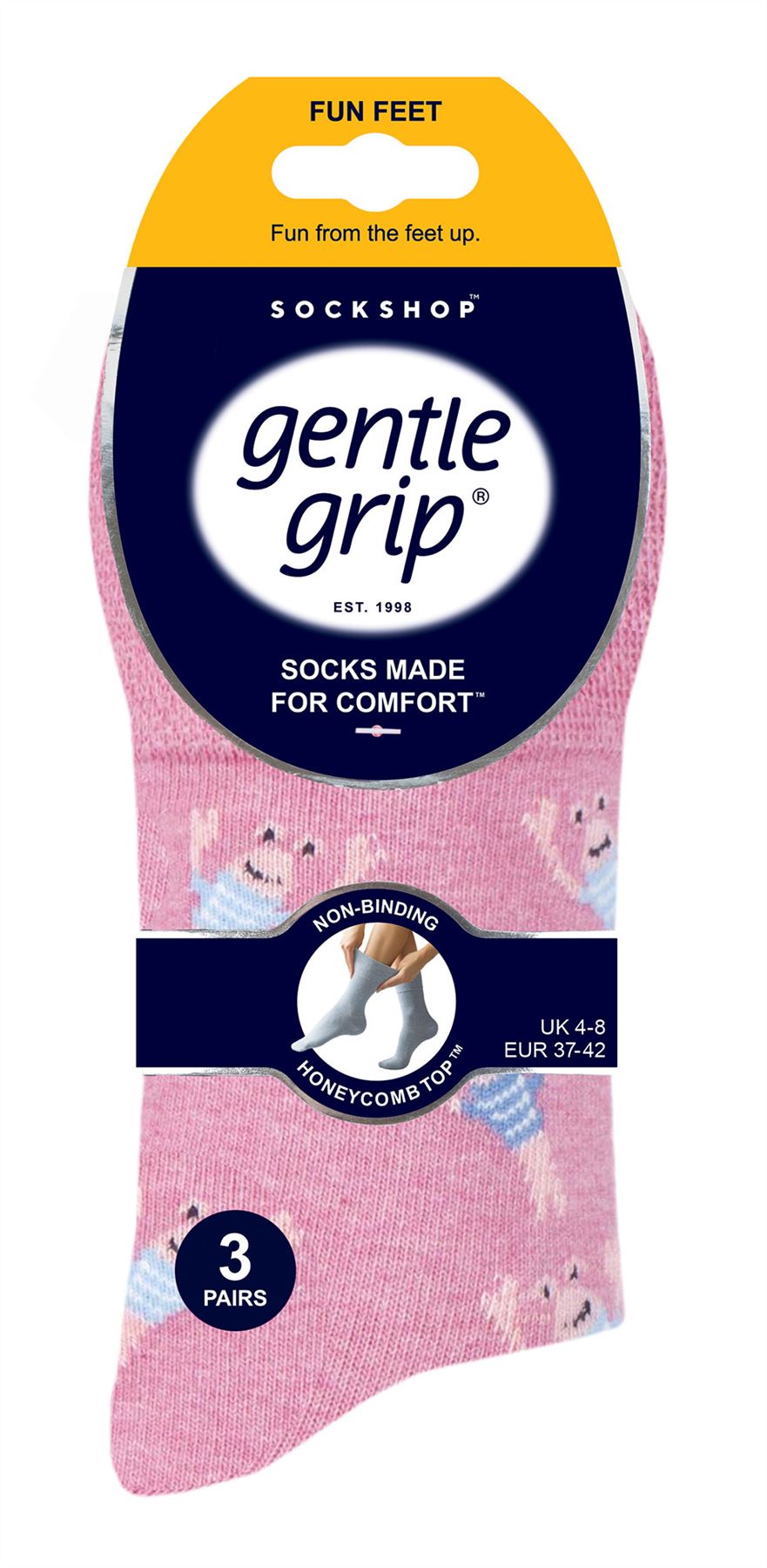 Gentle Grip - Ladies 6 Pack Socks