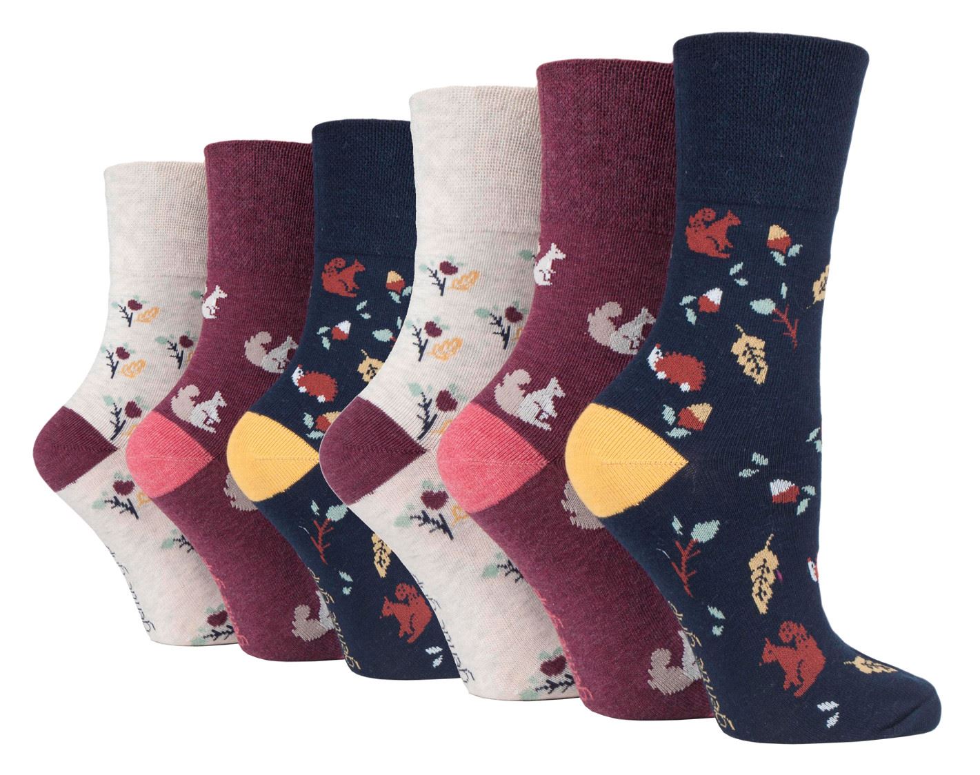 Gentle Grip - Ladies 6 Pack Socks