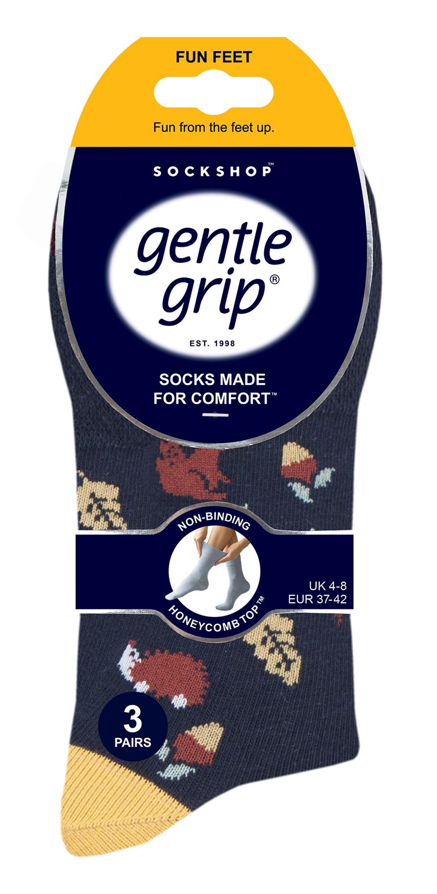 Gentle Grip - Ladies 6 Pack Socks