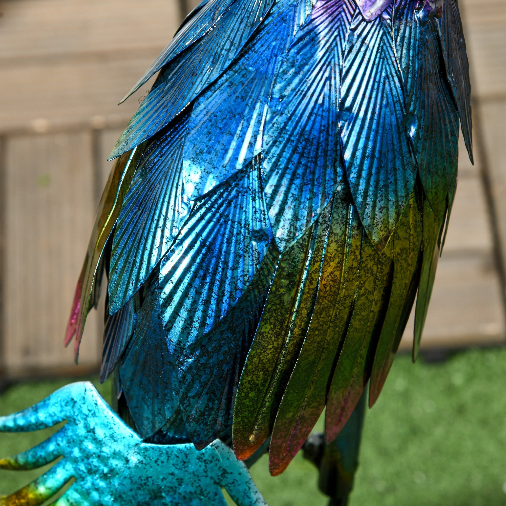 Outsunny Peacock Garden Statues Sculptures for Decorations and Gifts, Steel
