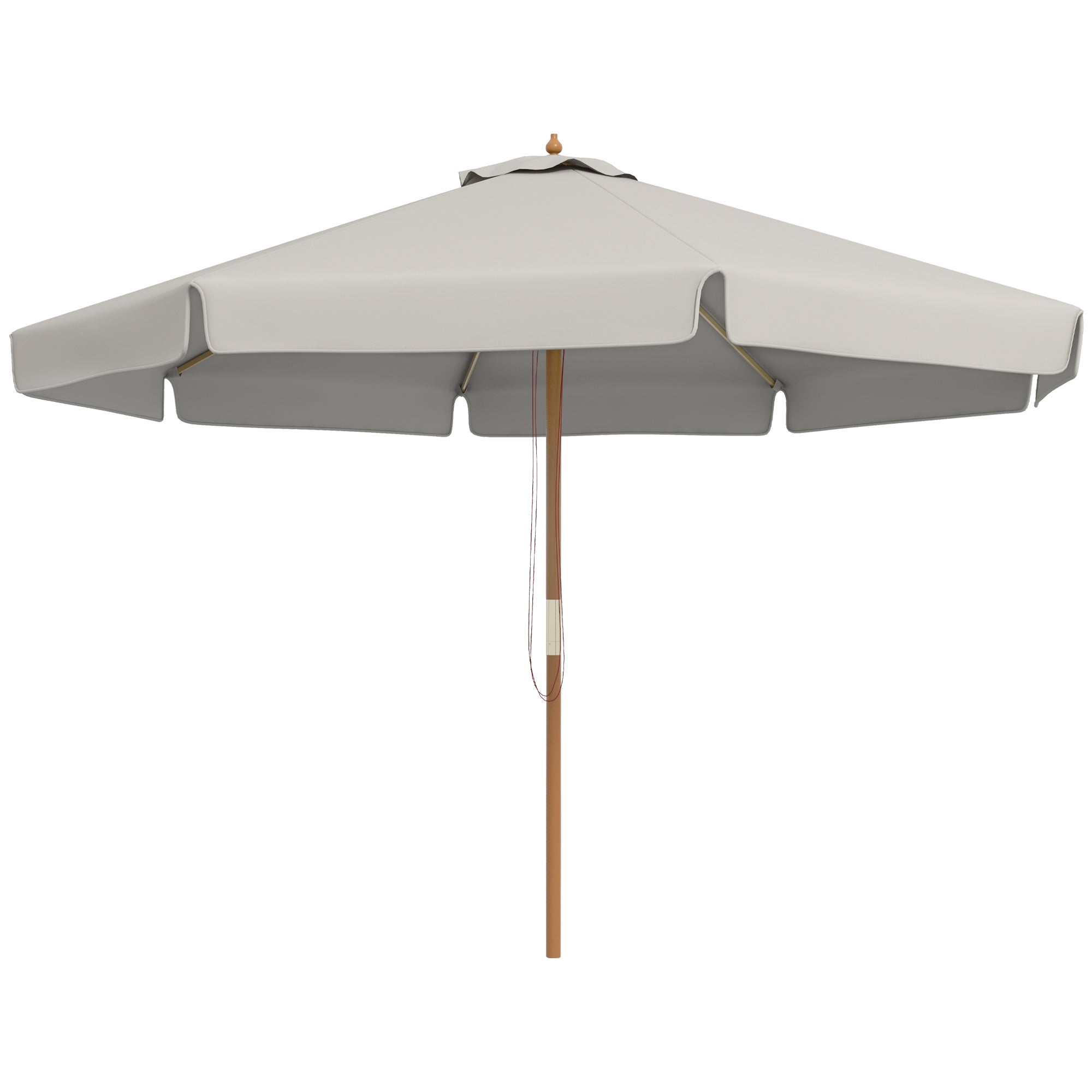 Outsunny Garden Parasol Patio Umbrella with Ruffles