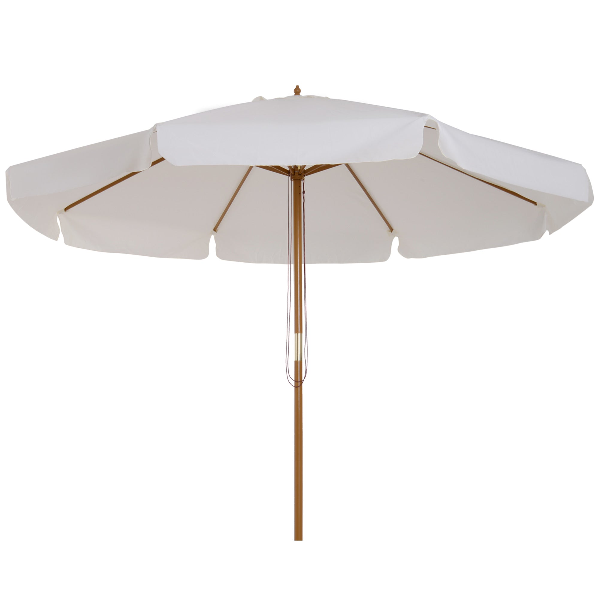 Outsunny Garden Parasol Patio Umbrella with Ruffles