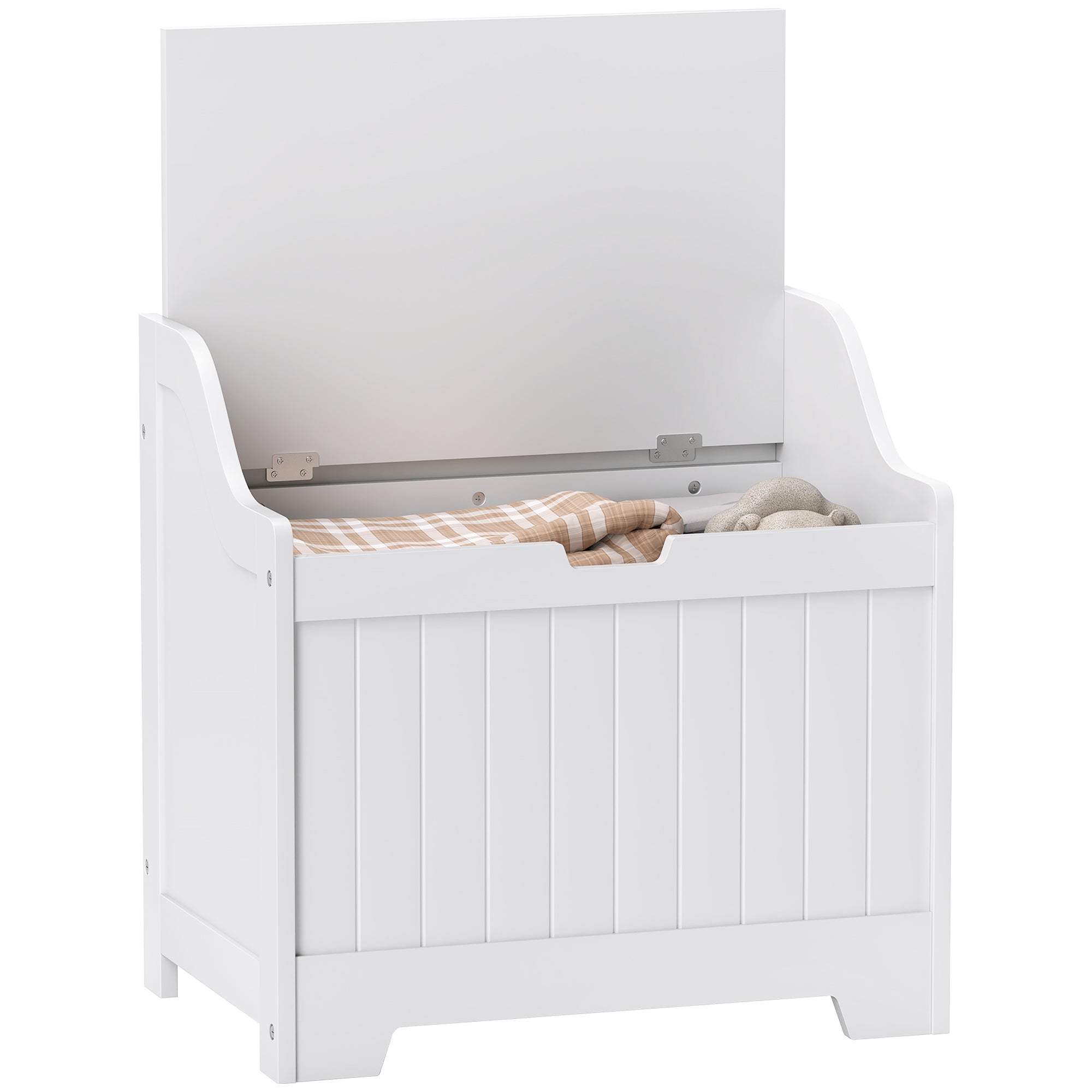 HOMCOM Storage Trunk with Safety Hinge for Living Room, 56.4cm