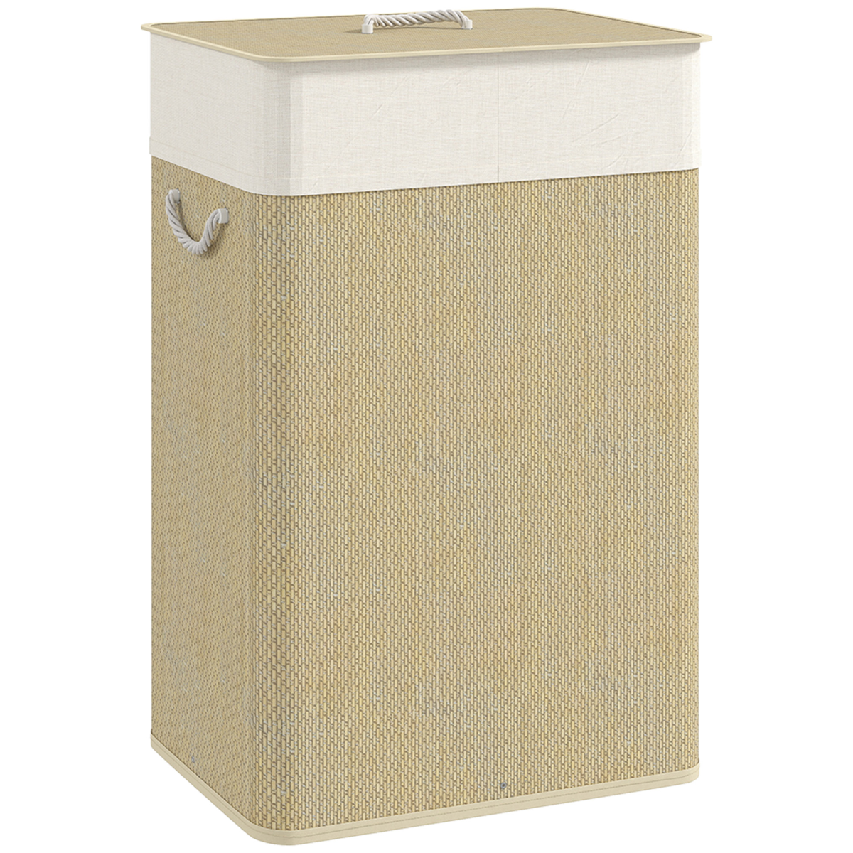 HOMCOM Laundry Hamper with Removable Washable Liner Bag