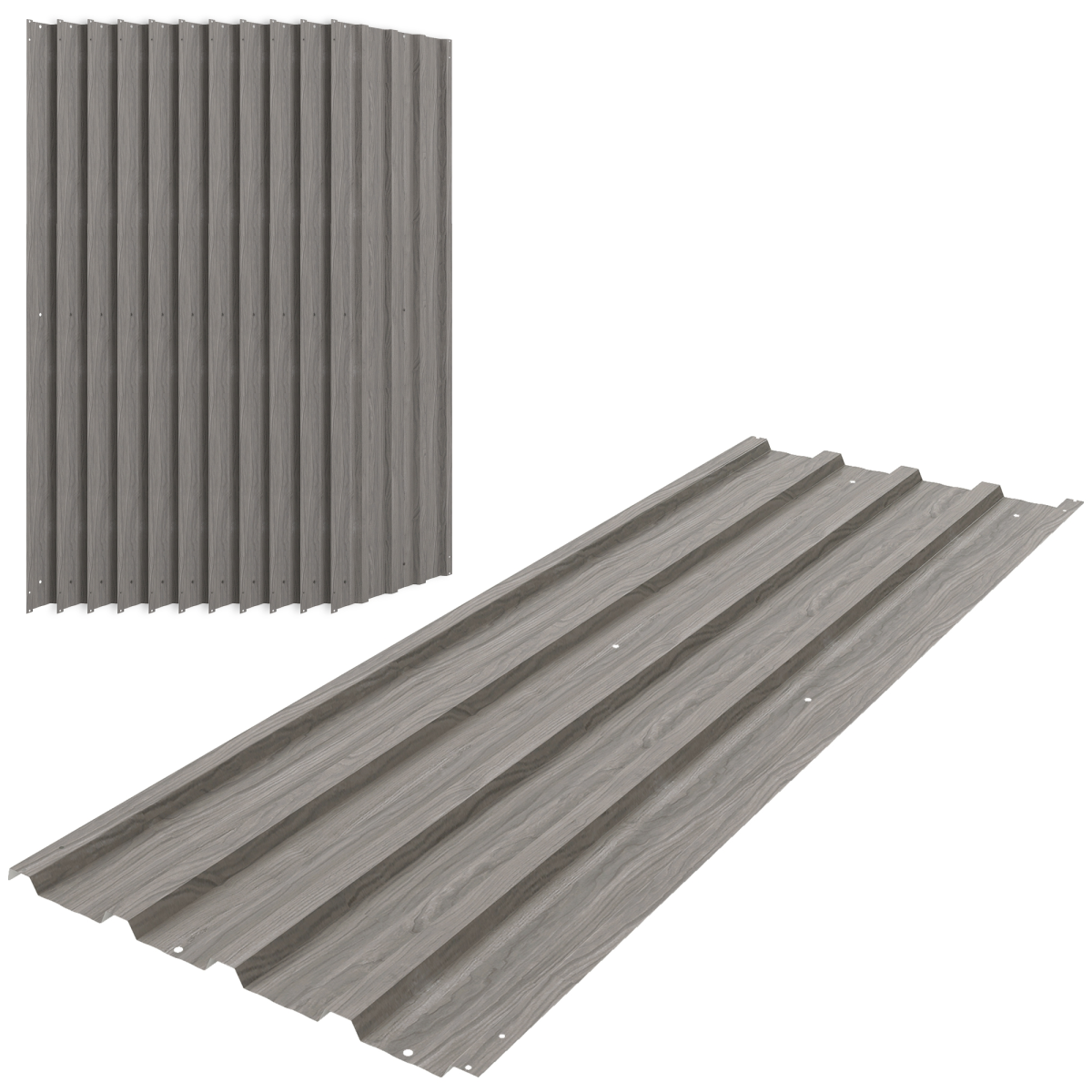 Outsunny Pack of 12 Metal Roofing Sheets for Greenhouse, Black