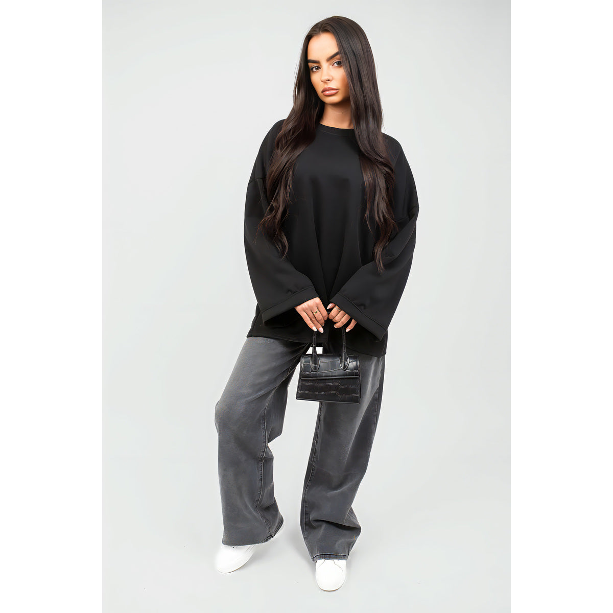 Oversized Long Sleeve Sweatshirt Top