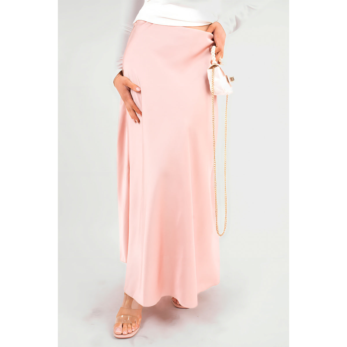 Lightweight High Waisted Maxi Skirt