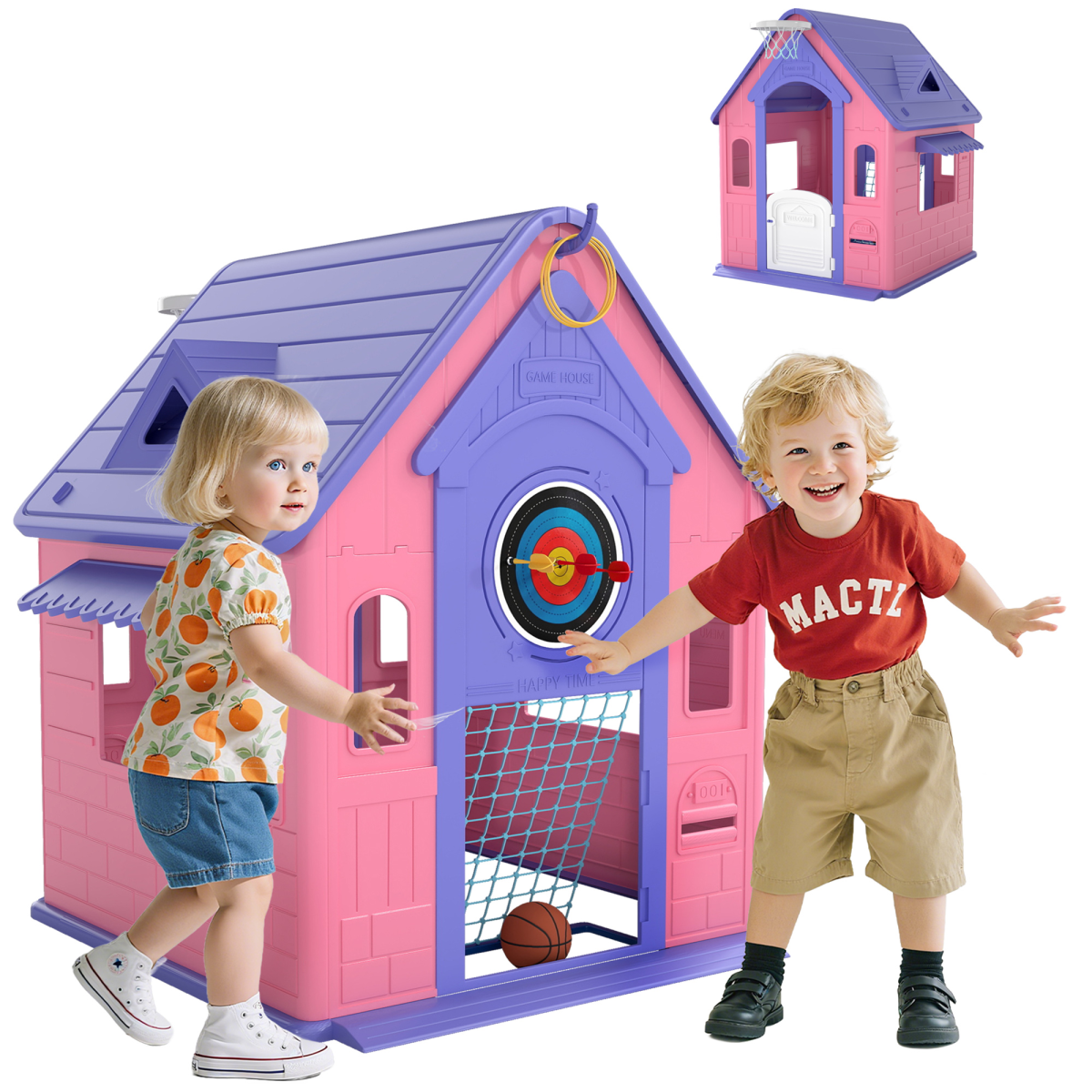 AIYAPLAY Playhouse for Kids Outdoor Indoor, Garden House