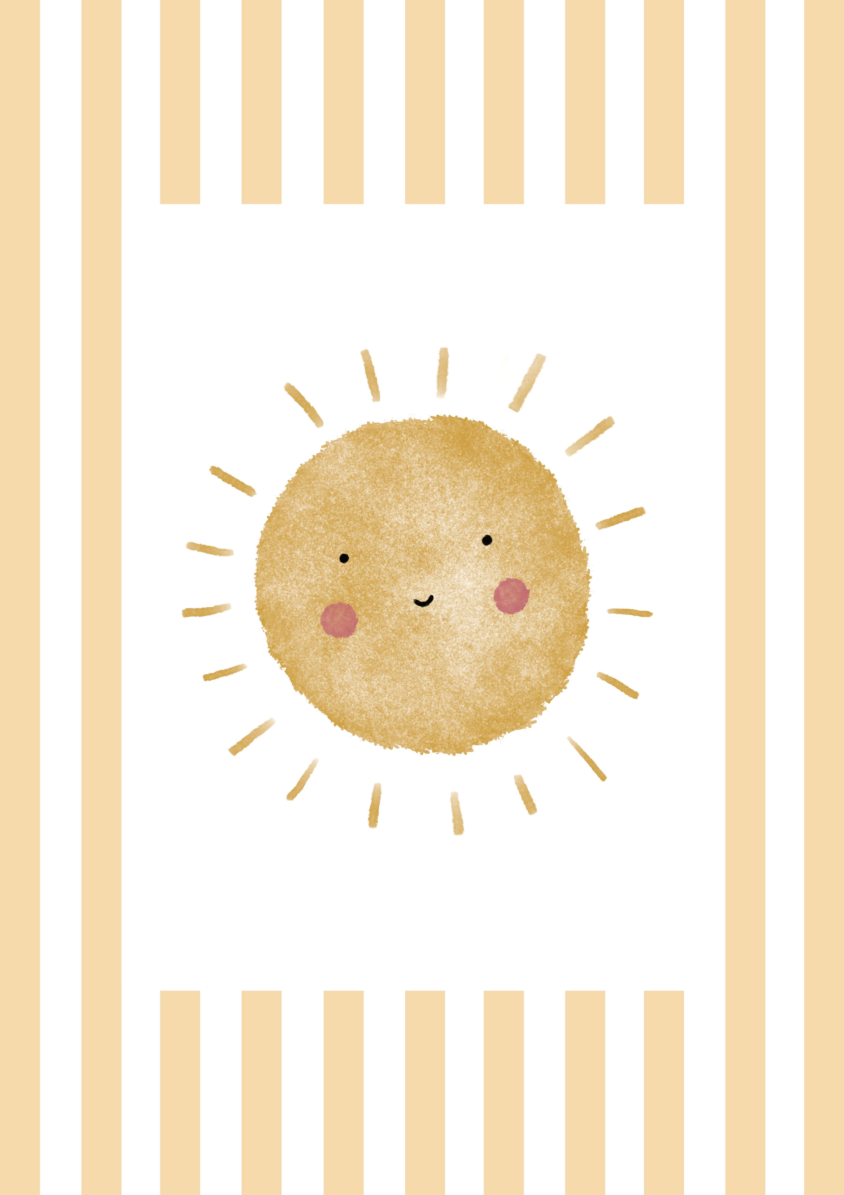 Sunshine Print - Yellow Stripes