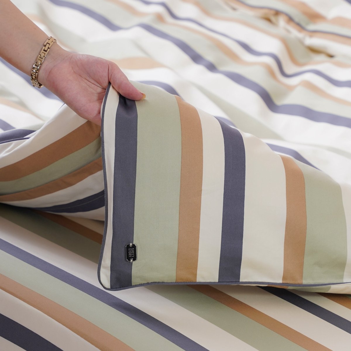 Ackly Bamboo - Harmony Stripe Duvet Cover - Zestio
