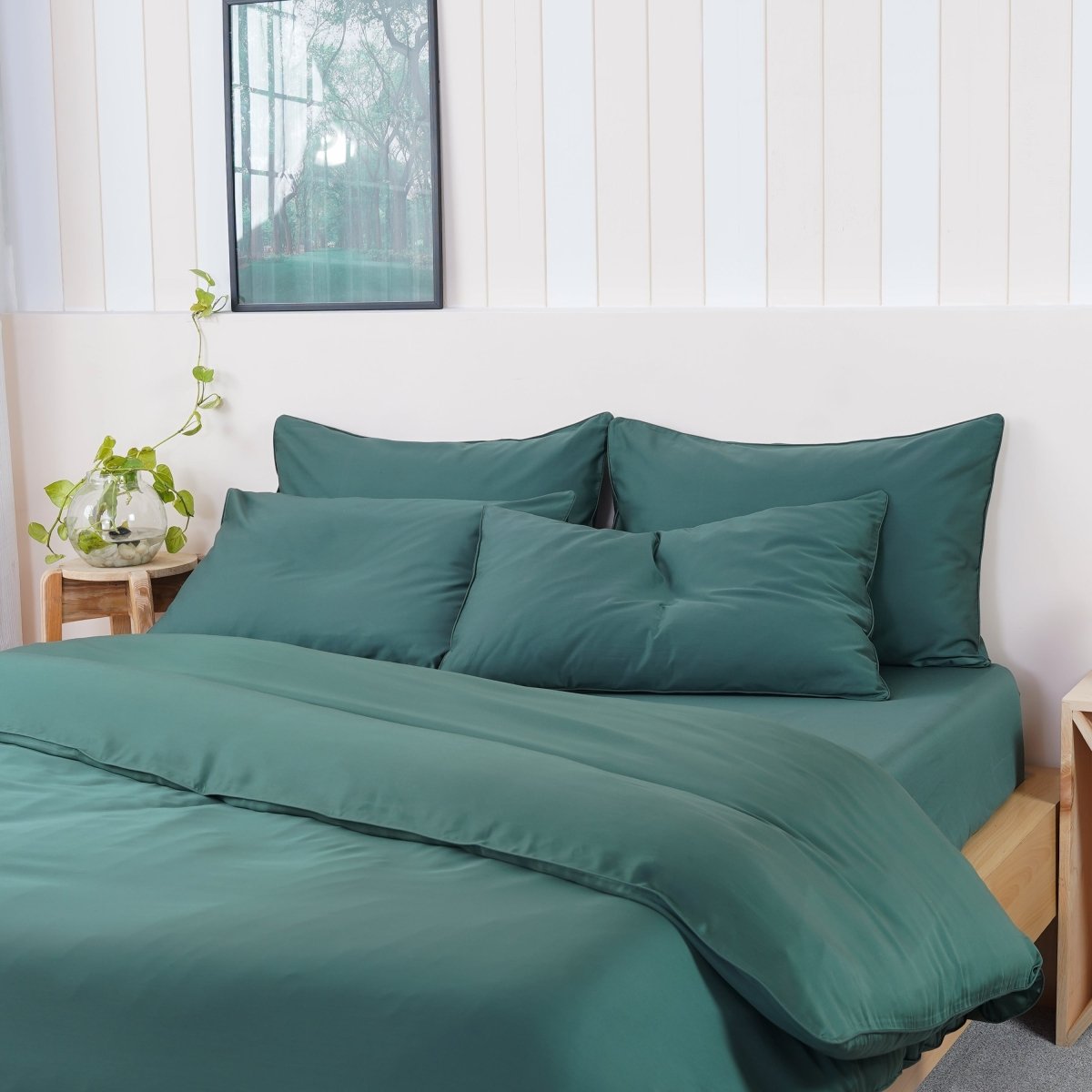 Ackly Bamboo - Royal Green Duvet Cover - Zestio