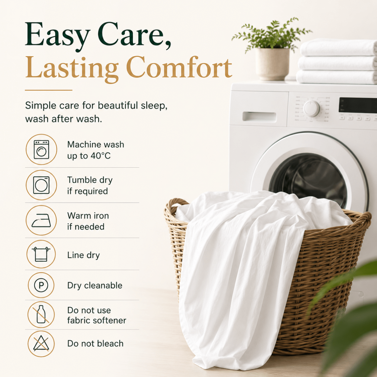 Ackly Bamboo White Duvet Cover Set
