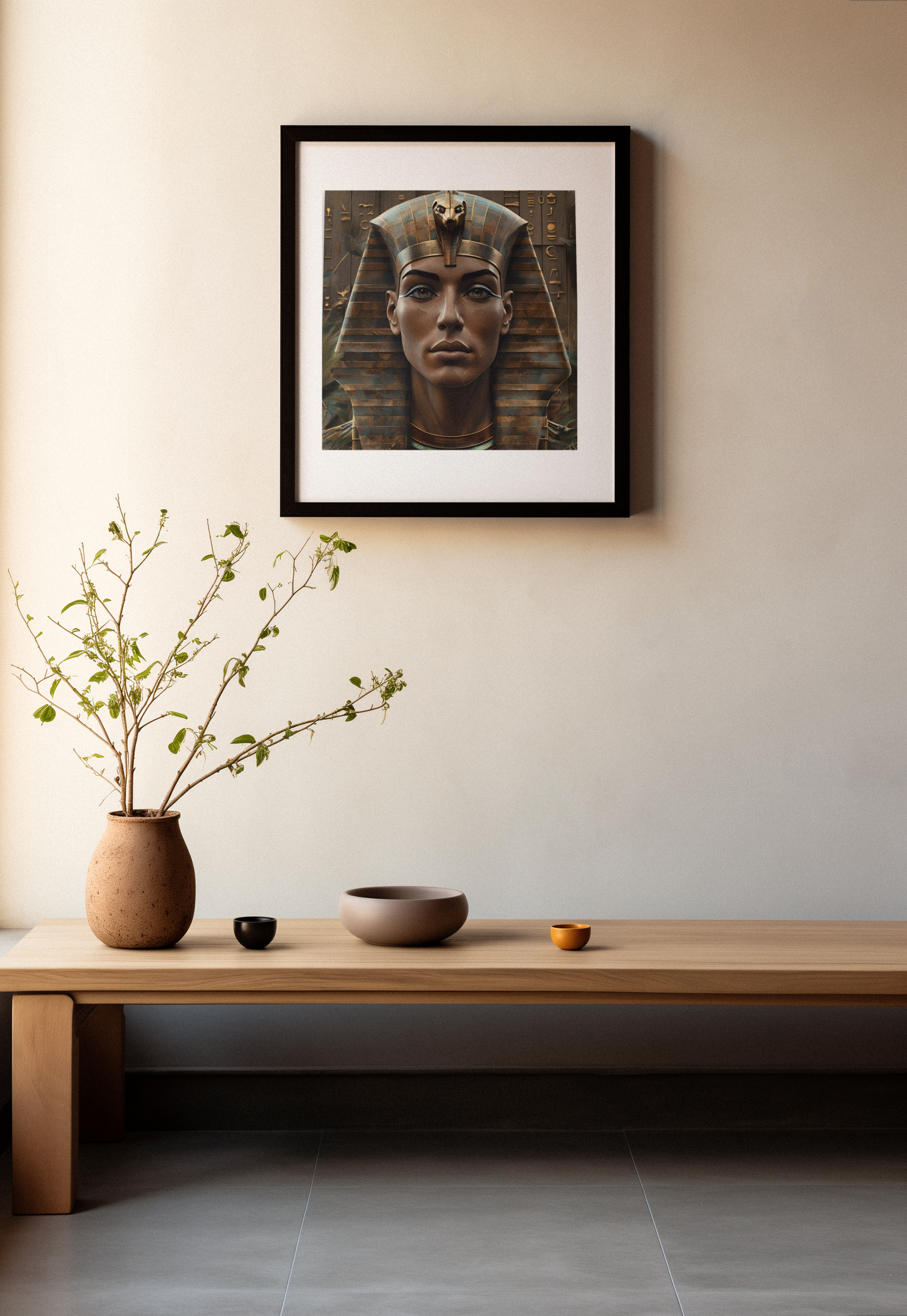 Retro Futurism Pharaoh Poster – Stylish Egyptian Wall Art | Bold Modern Decor