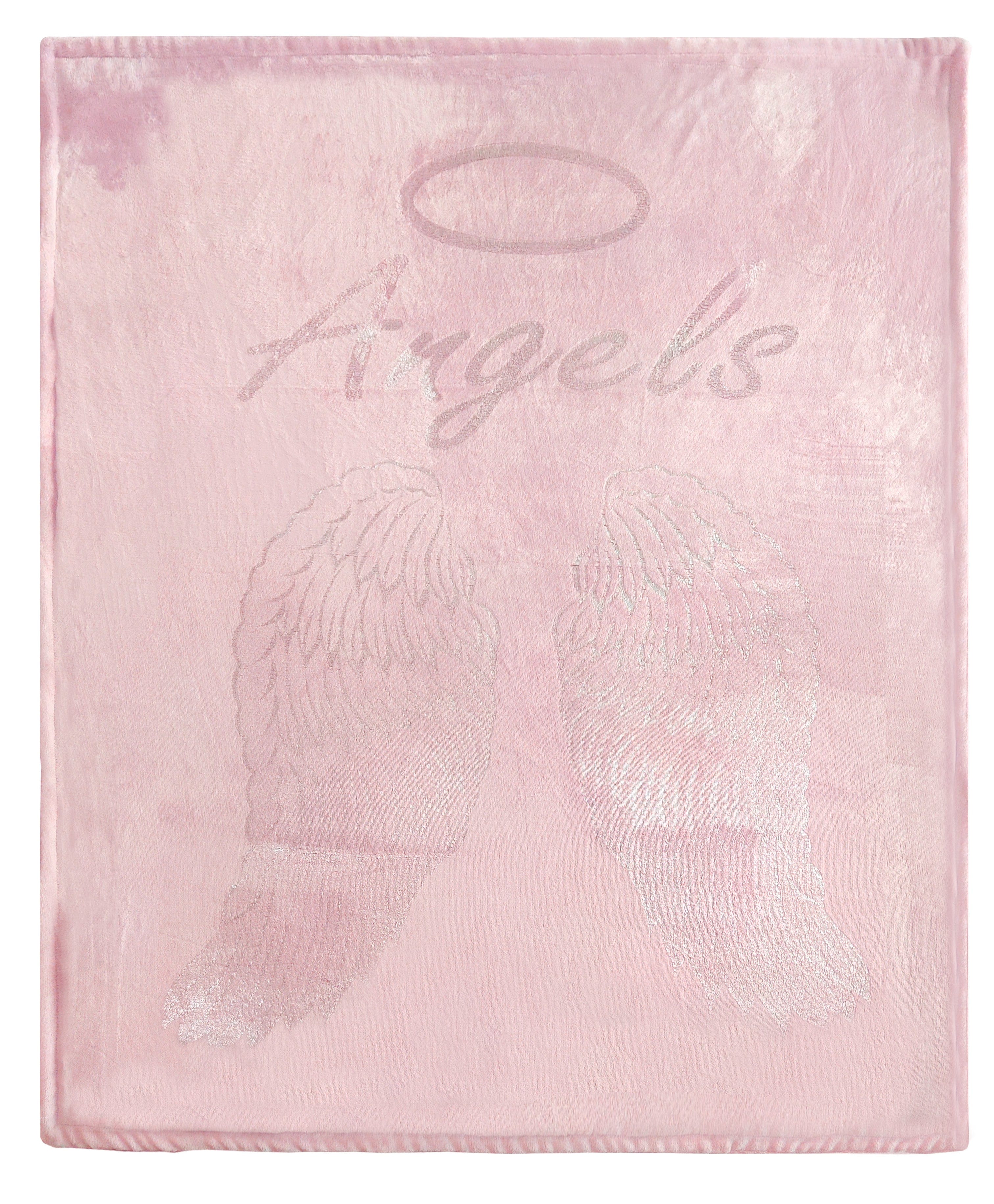 OLIVIA ROCCO Angel Wings Teddy Fleece Duvet Set Pink White Grey Super Soft Faux Fur Bedding For Cozy Bedrooms All Season Warmth
