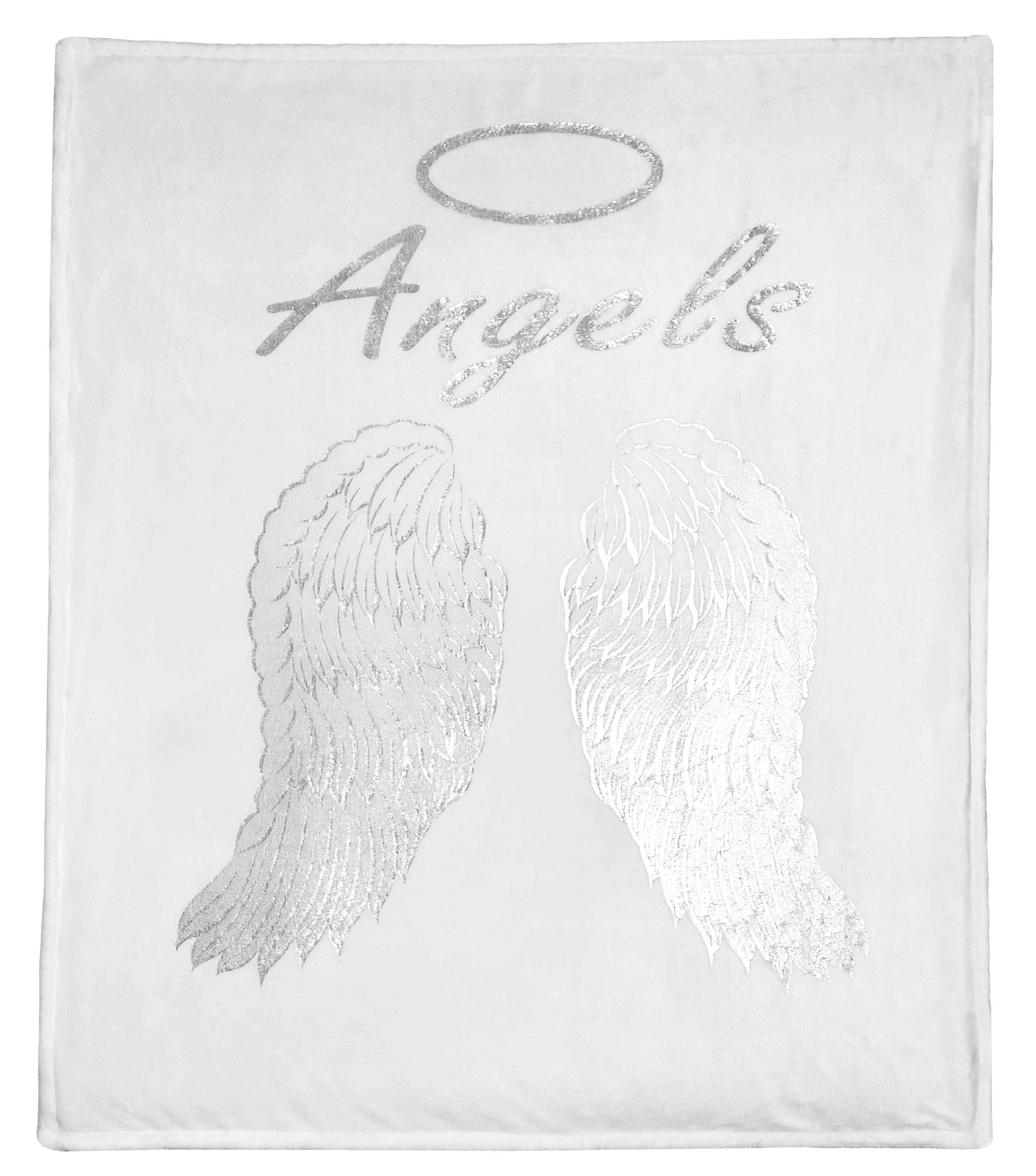 OLIVIA ROCCO Angel Wings Teddy Fleece Duvet Set Pink White Grey Super Soft Faux Fur Bedding For Cozy Bedrooms All Season Warmth