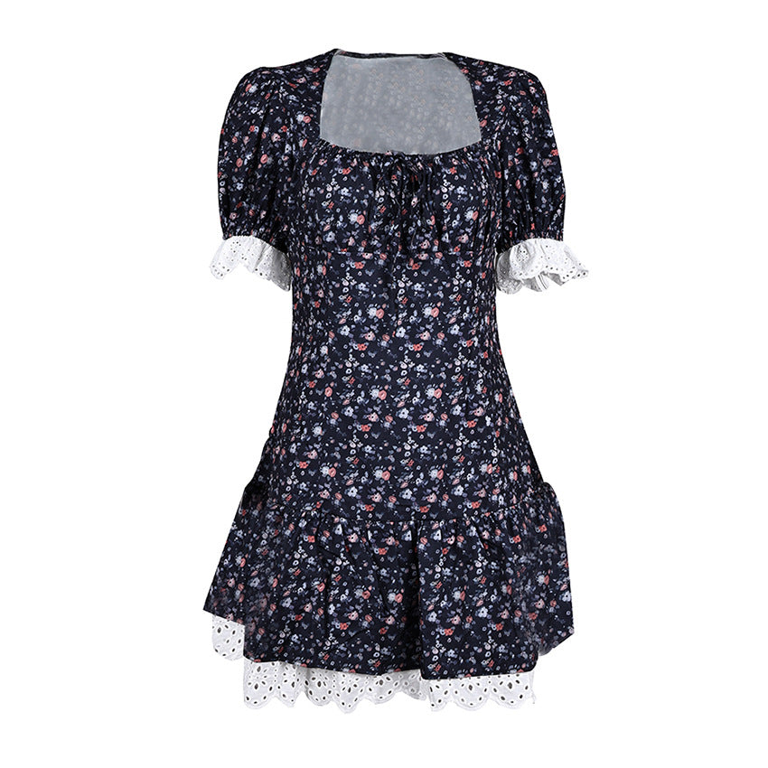 New Summer French-style Lace Patchwork Dress