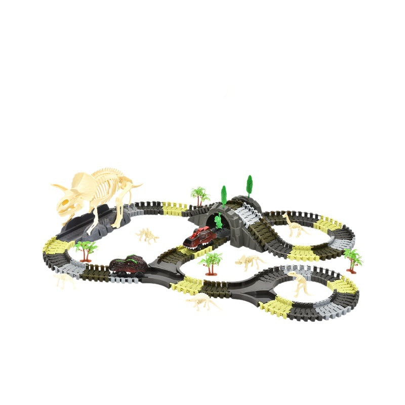 Electric Toy DIY Assembly Skeleton Dinosaur Track Car