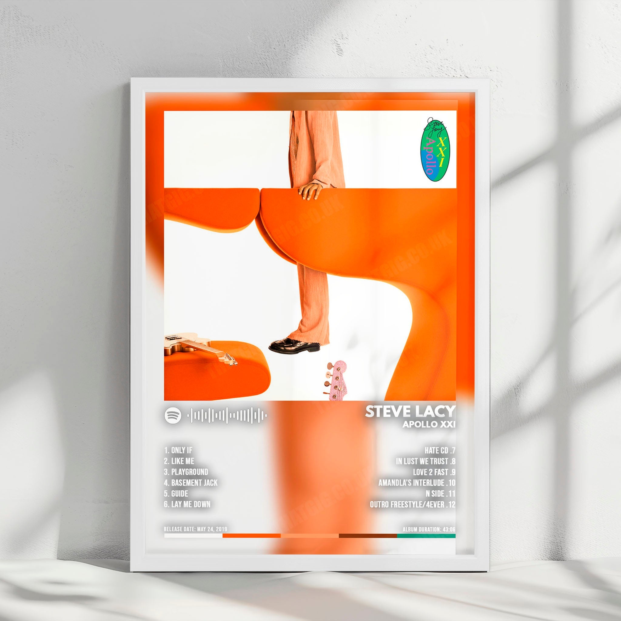 Steve Lacy "Apollo XXI" Album Cover Poster - with Complete Tracklist