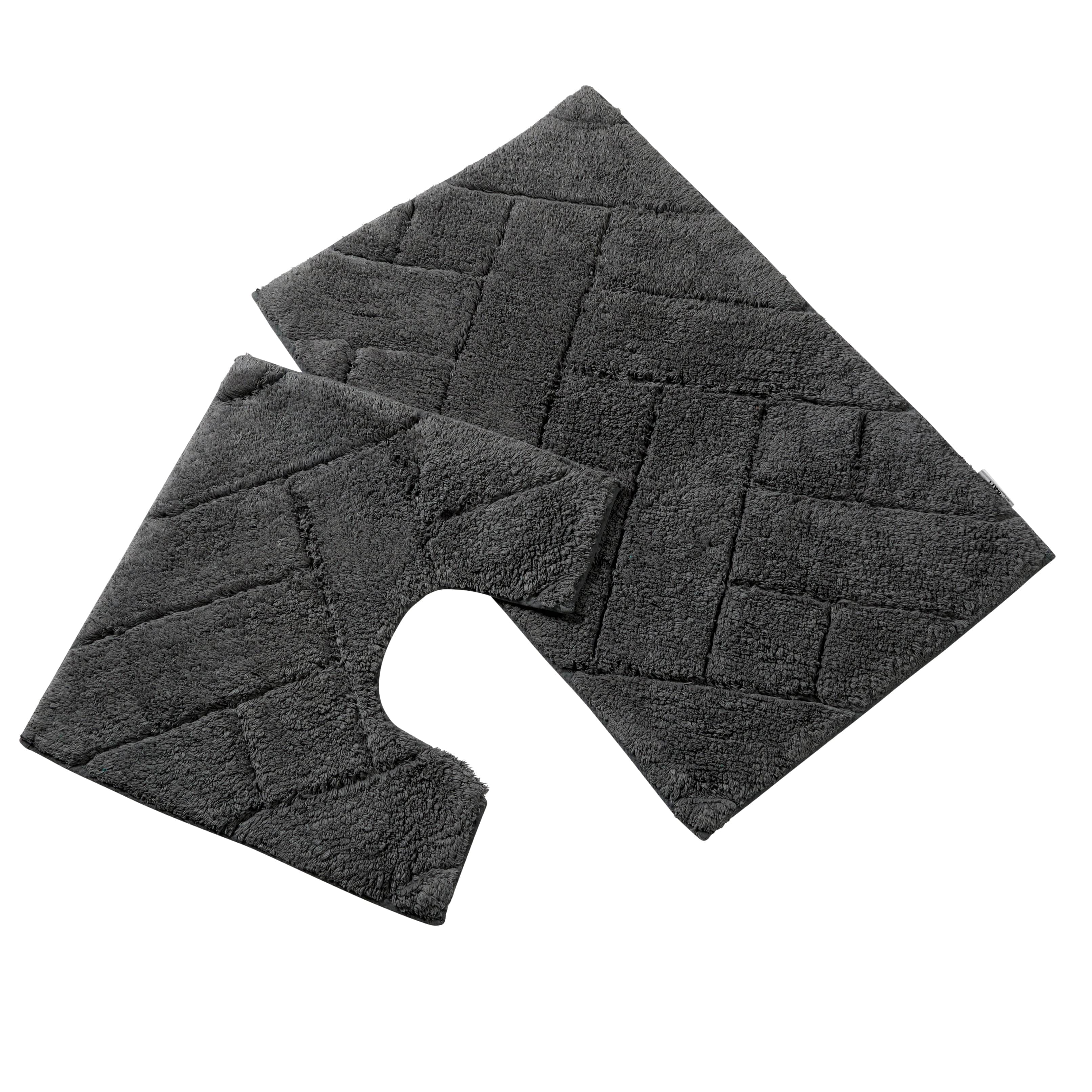 OLIVIA ROCCO Bali Bath Mat And Pedestal Set Luxurious Super Absorbent Easy Care Extra Soft Cotton Mats In Multiple Colours