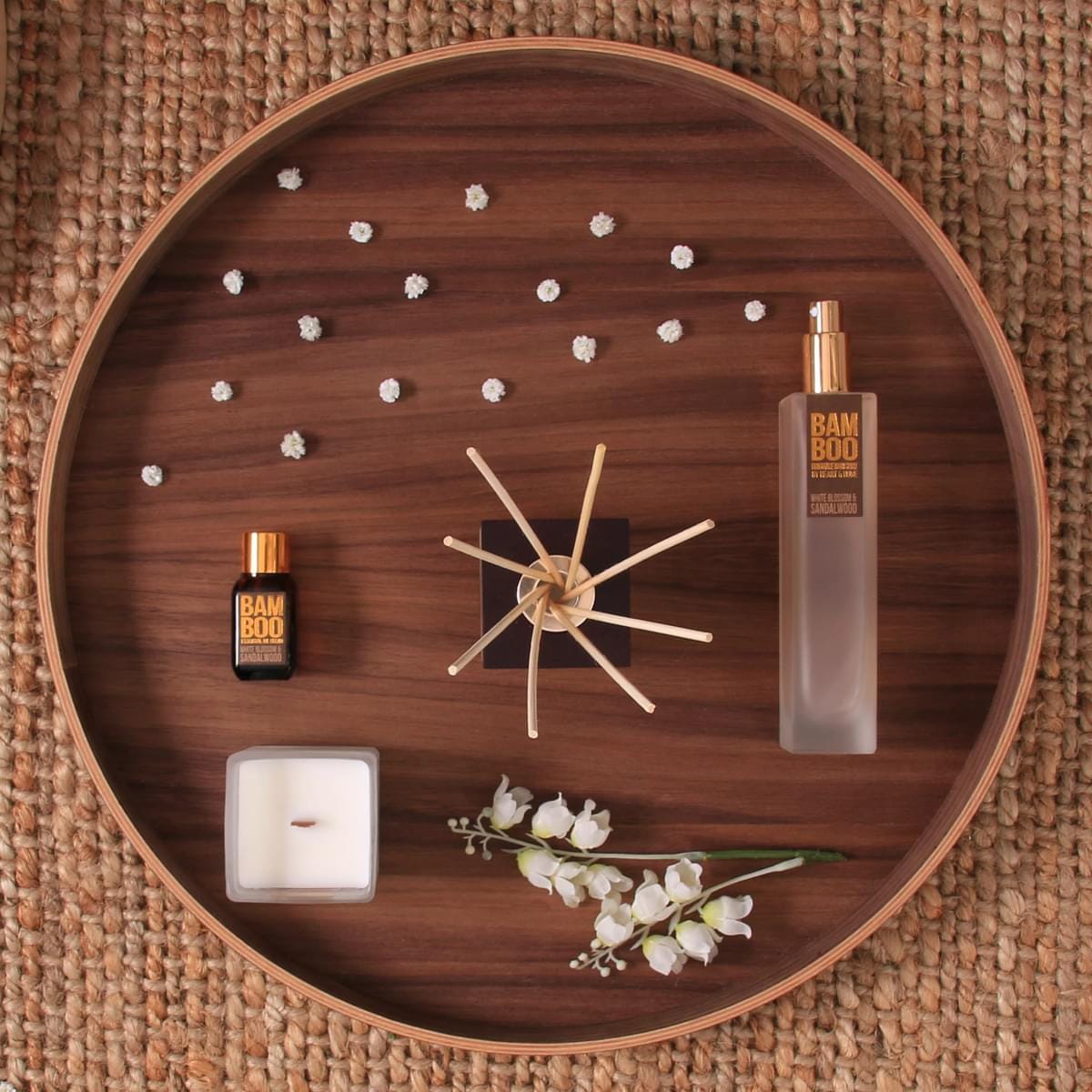 White Blossom & Sandalwood Fragrance Diffuser 70ml - Up to 12 Weeks of Fragrance