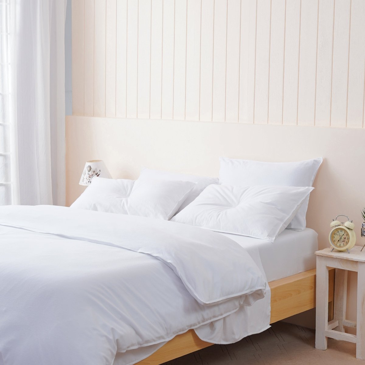 Bella Flannelette (Brushed Cotton) - White Pillowcases Pair - Zestio