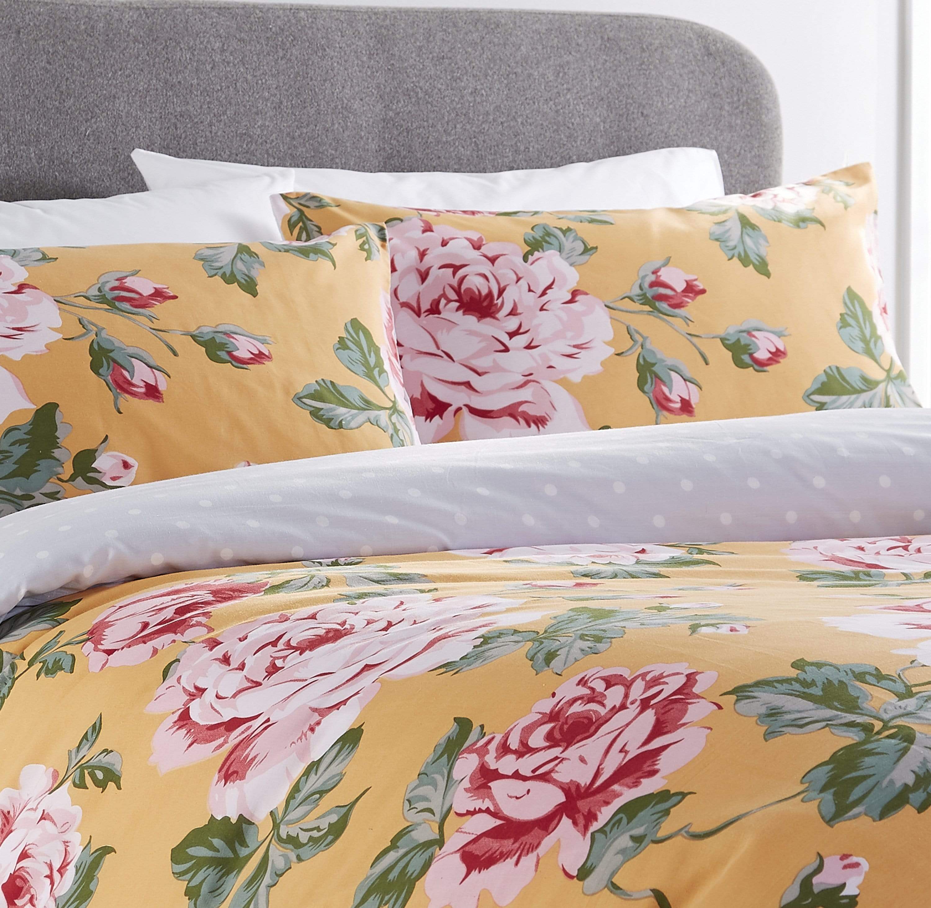 OLIVIA ROCCO Duvet Cover Set Bloom Reversible Polka Dot Cotton Rich in Vibrant Colours, Single, Double And King Sizes Machine Washable