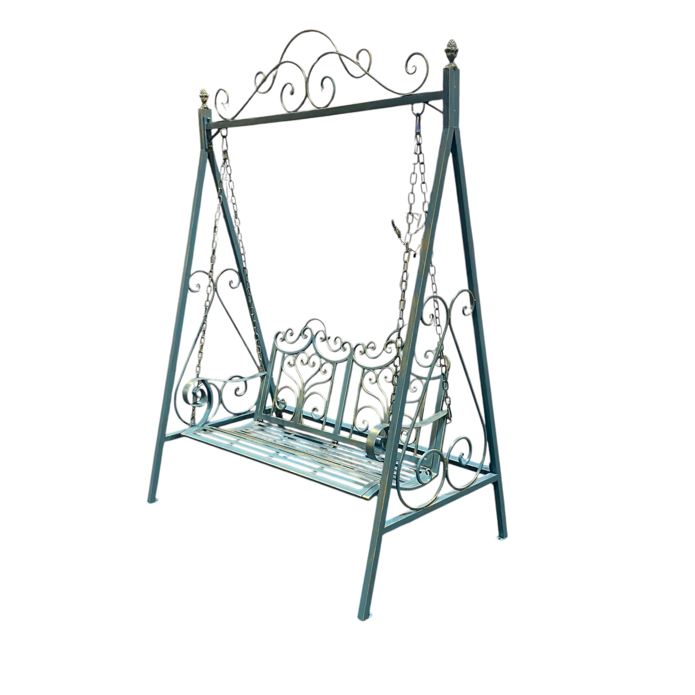 BLUE/GOLD METAL SWING BENCH