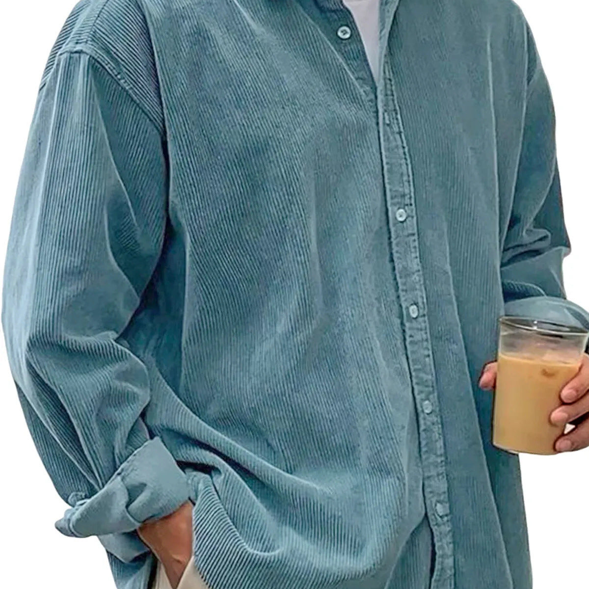 Casual Loose Men's Autumn And Winter Thick Shirt Jacket