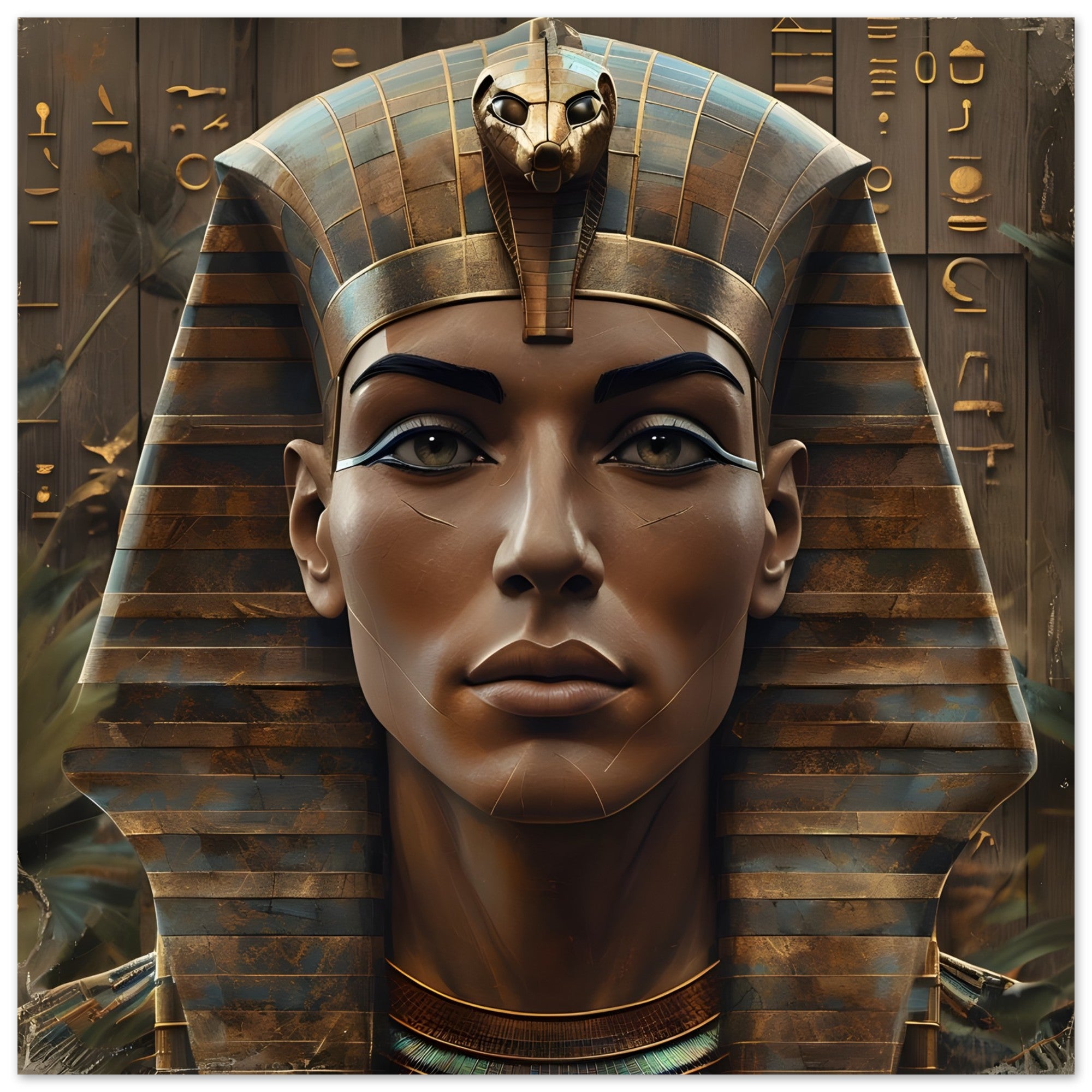 Retro Futurism Pharaoh Poster – Stylish Egyptian Wall Art | Bold Modern Decor