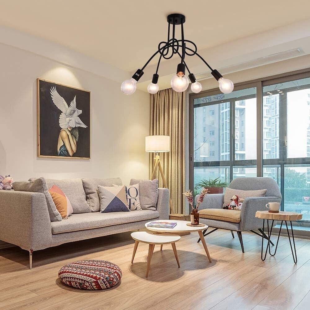 Ceiling Light Fixture Mount Lamp 5-Lights 20.47inch /52cm Vintage Retro