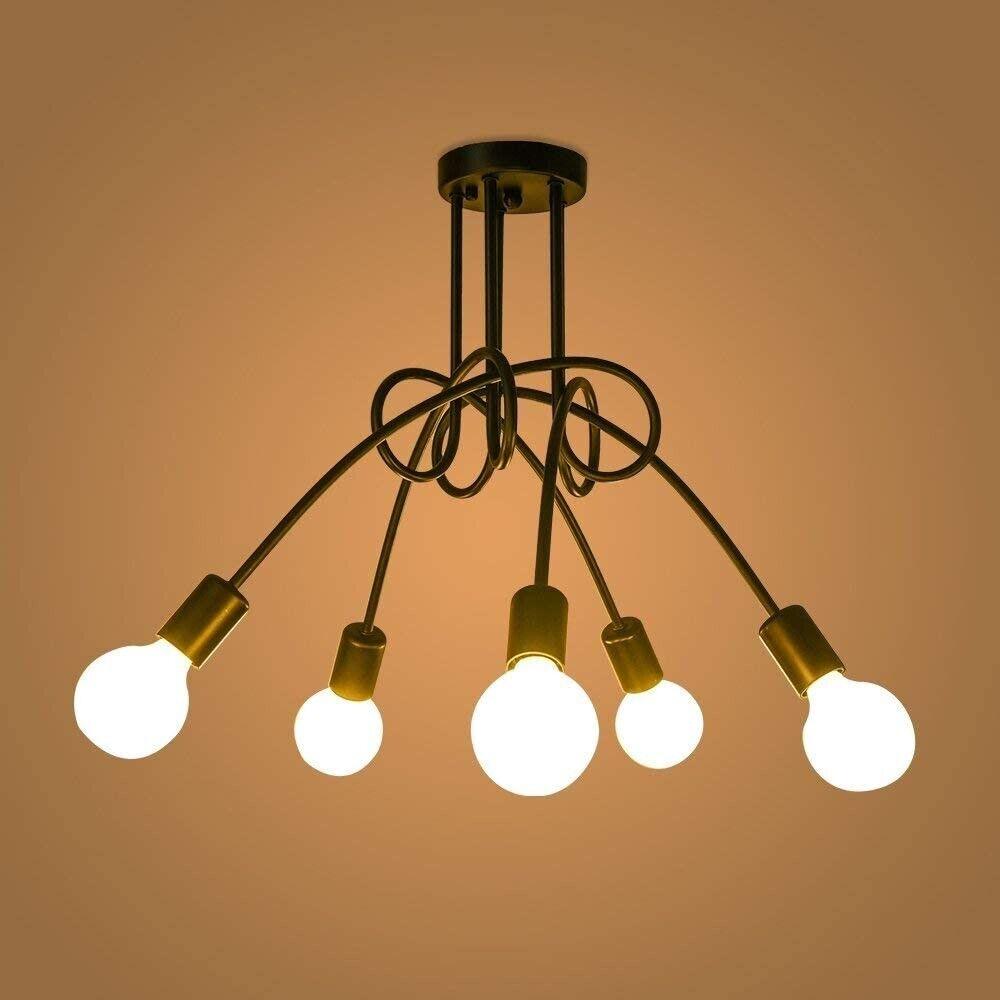 Ceiling Light Fixture Mount Lamp 5-Lights 20.47inch /52cm Vintage Retro