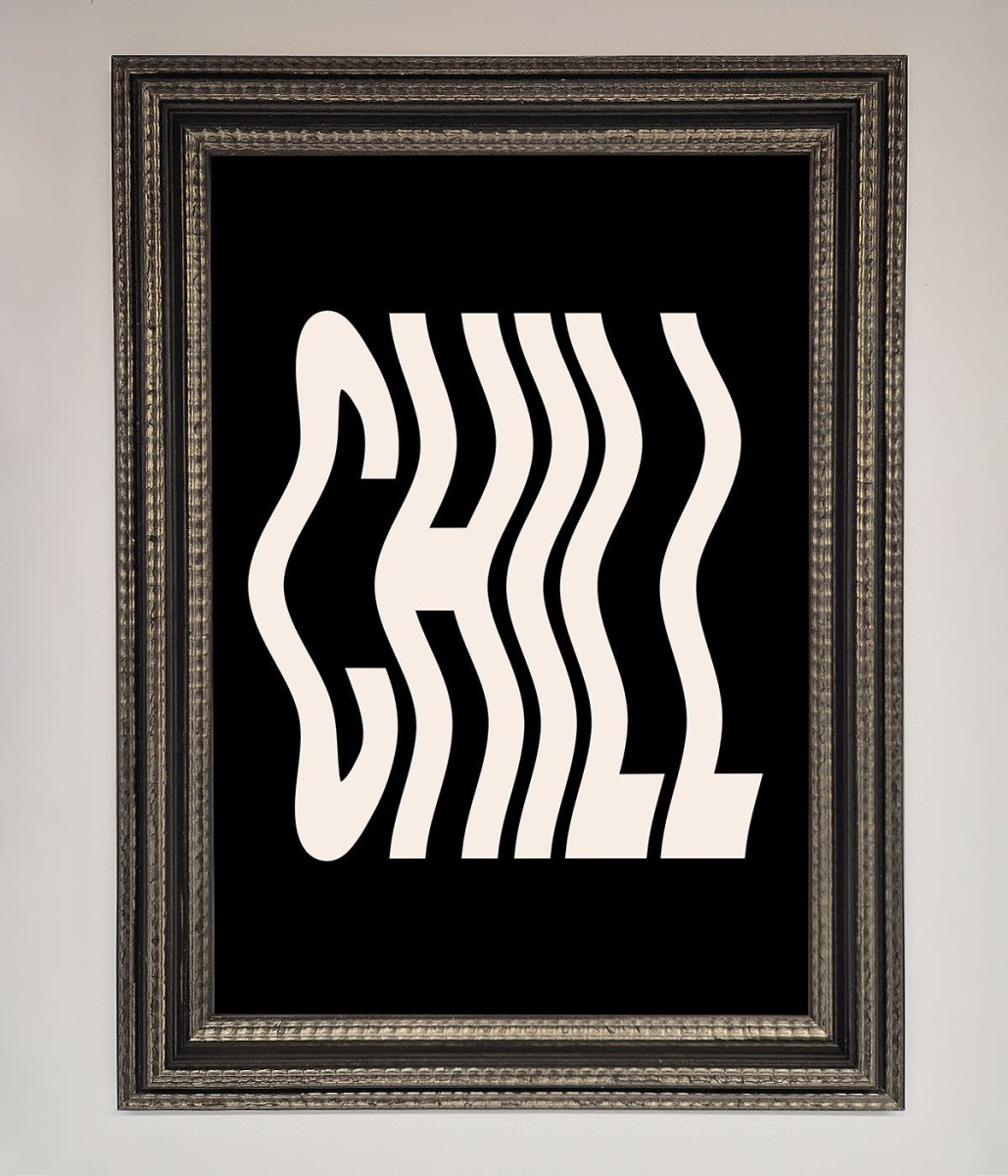 Chill Black Framed Wall Art - Zestio