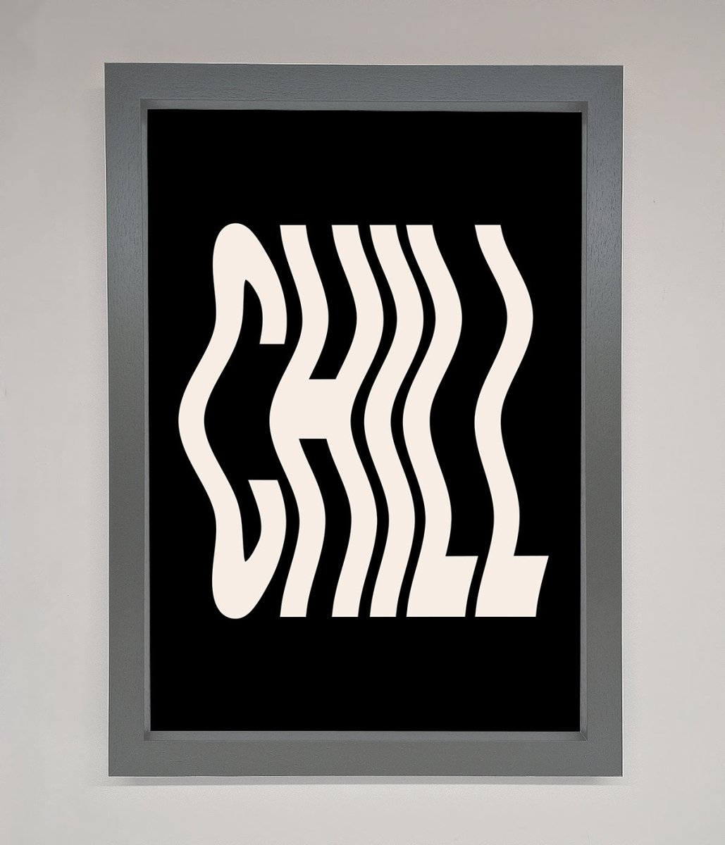 Chill Black Framed Wall Art - Zestio