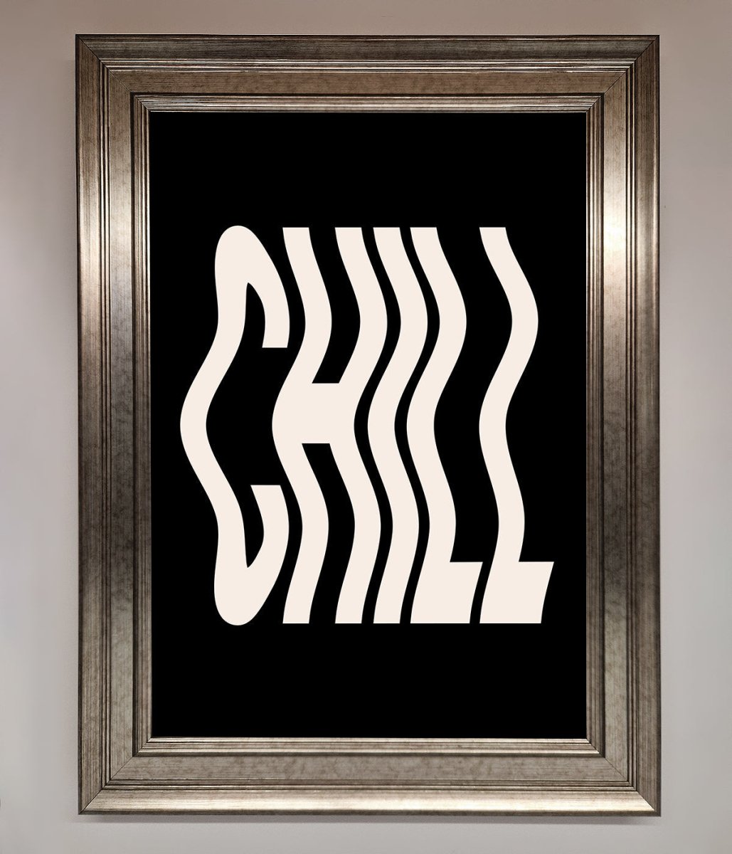 Chill Black Framed Wall Art - Zestio