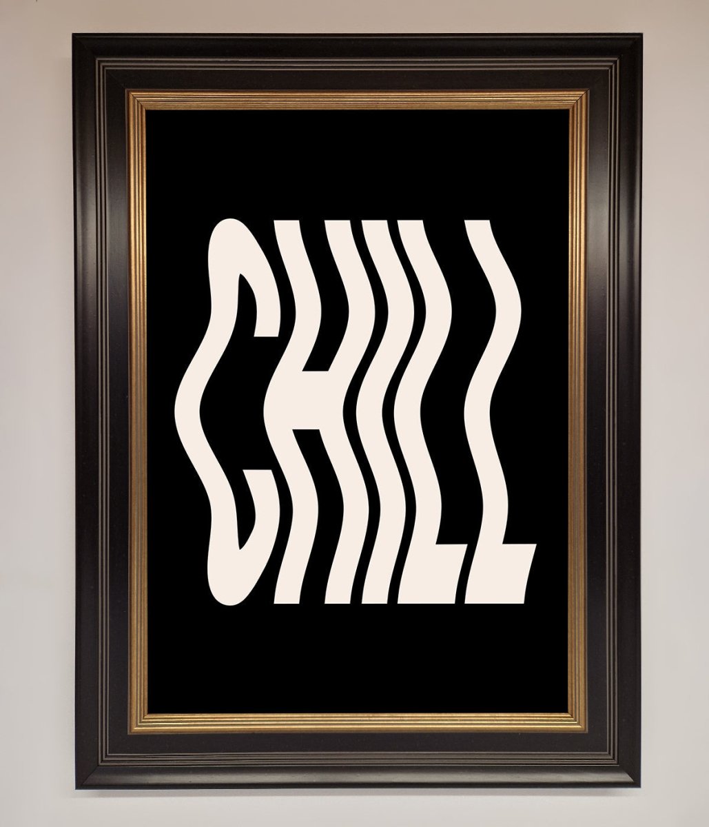Chill Black Framed Wall Art - Zestio