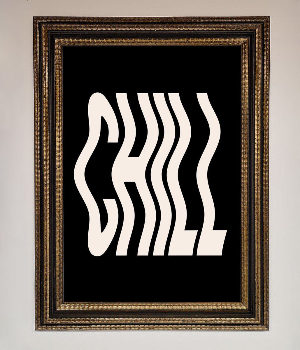 Chill Black Framed Wall Art - Zestio