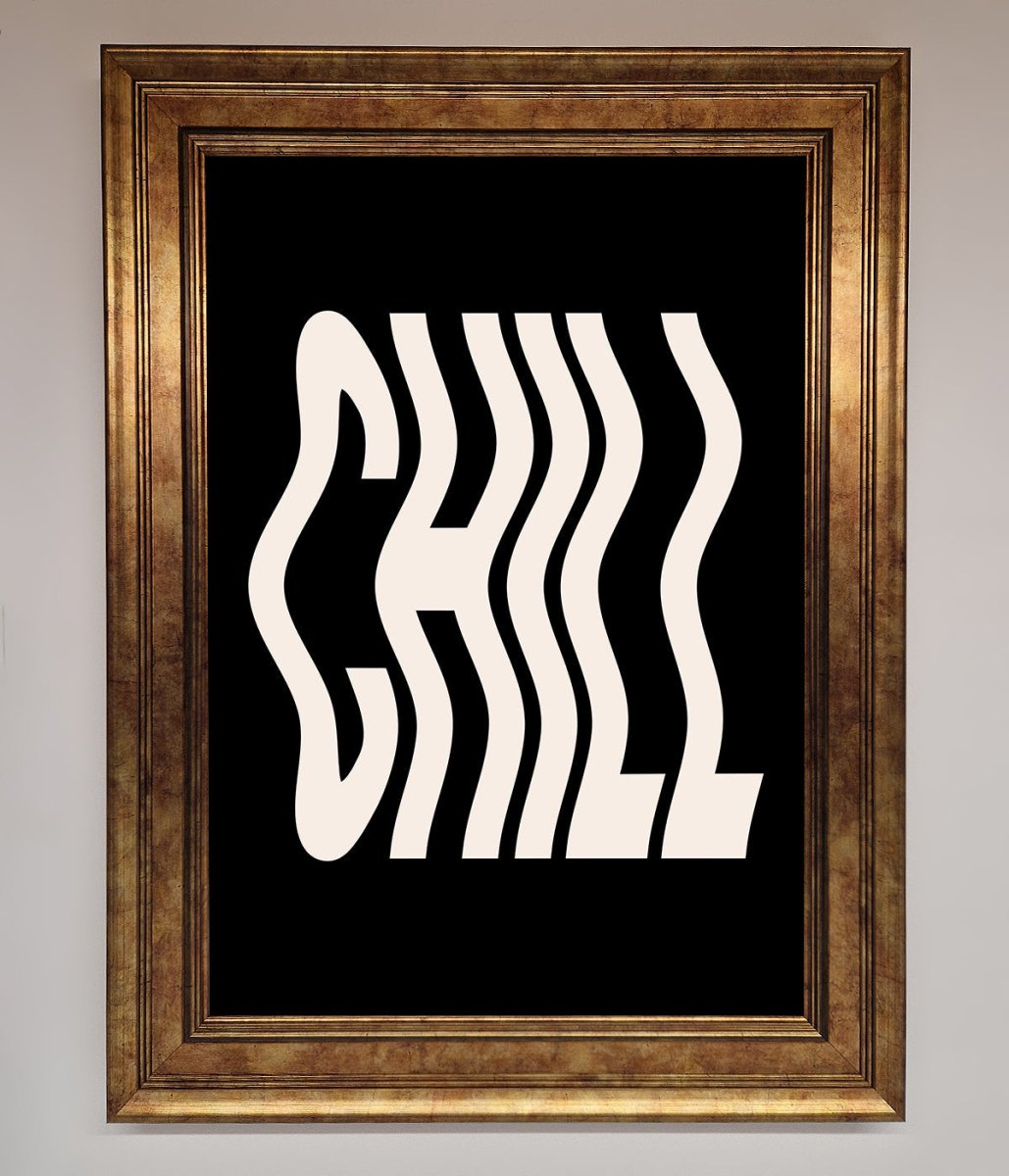 Chill Black Framed Wall Art - Zestio