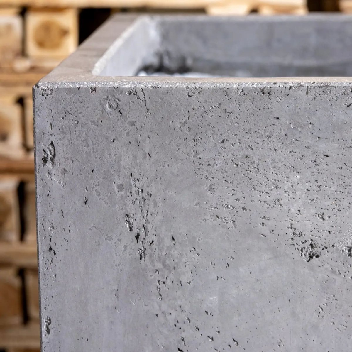 Cubrosa | Onyx Dusk – 55cm Extra Large Concrete Cube Planter – 115L Square Plant Pot - Zestio